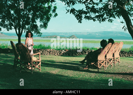 Lake Baringo nel Grande Rift Valley Kenya Africa orientale Foto Stock