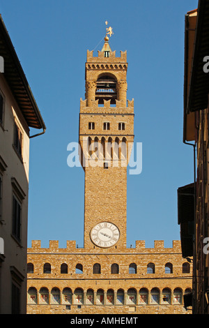 Palazzo Vecchio e Piazza della Signoria, Firenze, Italia Foto Stock