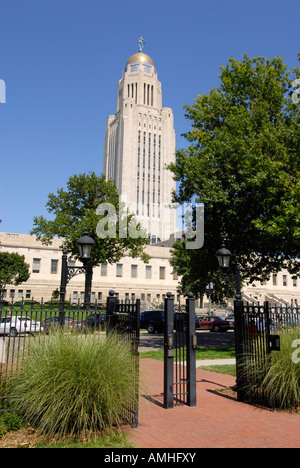 Lo State Capitol Building Lincoln Nebraska NE Foto Stock