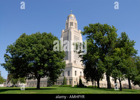 Lo State Capitol Building Lincoln Nebraska NE Foto Stock