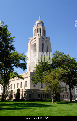 Lo State Capitol Building Lincoln Nebraska NE Foto Stock