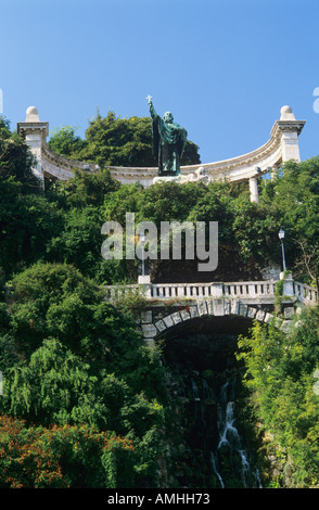 St Gellert statua collina Gellert Budapest Ungheria Foto Stock