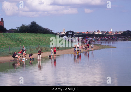 Pescato granchi Walberswick Suffolk in Inghilterra Foto Stock