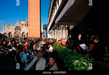 Venedig, Stadtteil San Marco, Piazza San Marco, Caffè Florian, Terasse Foto Stock