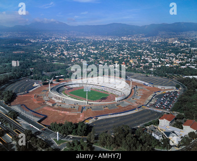 Vista aerea al di sopra dello stadio olimpico UNAM Città Del Messico Foto Stock