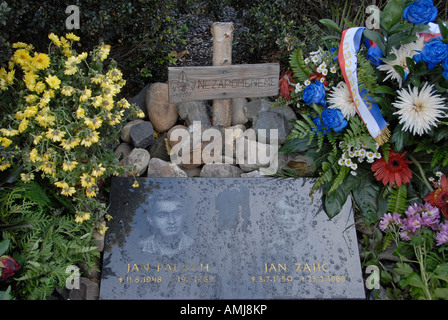 Jan Palach monumento in Piazza Venceslao praga repubblica Czexh Foto Stock