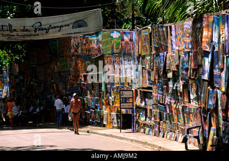 Dominikanische Republik, Puerto Plata, haitische Malerei am Strand von Sosua Foto Stock