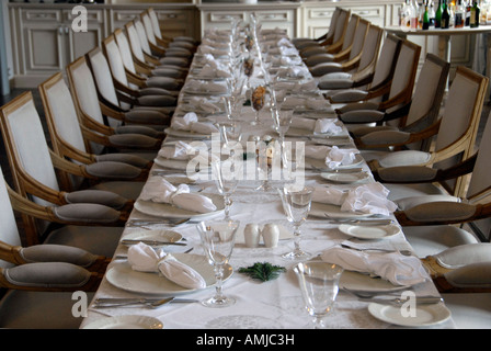 Un elegante sala da pranzo in Repubblica Ceca Foto Stock