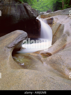 Il Bacino del fiume Pemigewasset, Franconia Notch State Park, New Hampshire, STATI UNITI D'AMERICA Foto Stock