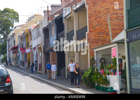 Paddington Street scene Sydney Australia Foto Stock