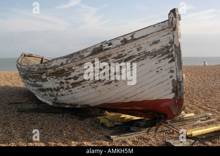 Vecchia barca, trattare, Kent Foto Stock