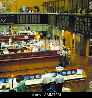 Tradingroom della Borsa Valori di Francoforte, Germania Foto Stock