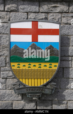 Alberta Stemma della Confederazione in Garden Court provinciali e territoriali Victoria British Columbia BC Canada provincia terri Foto Stock