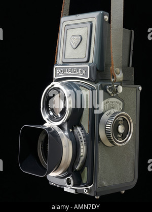 Baby Rolleiflex roll fotocamera a pellicola. Grigio Foto Stock