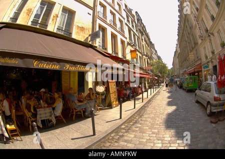 Parigi Francia. Bistrot e ristoranti in St Germain de Pres Foto Stock