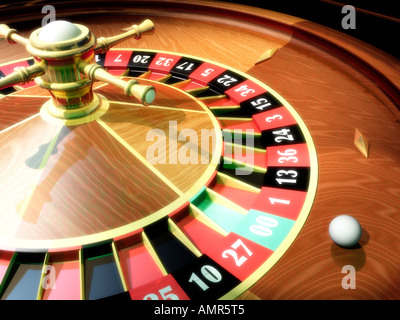 Ruota della roulette Foto Stock