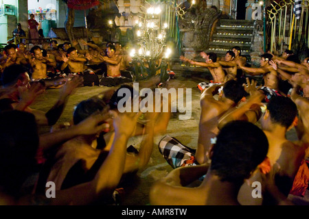 Kecak Dance Performance Ubud Bali Indonesia Foto Stock