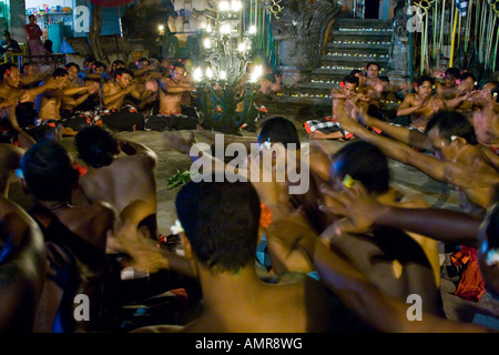 Kecak Dance Performance Ubud Bali Indonesia Foto Stock