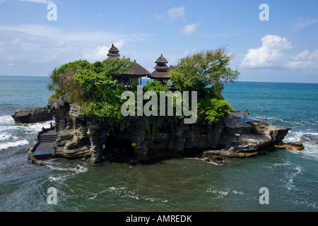 Tanah Lot tempio indù Bali Indonesia Foto Stock