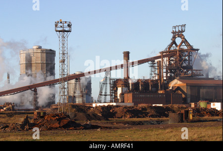 SSI altoforno e fabbrica di acciaio redcar cleveland Teesside Foto Stock