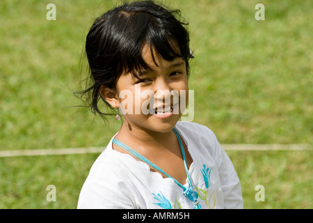 Ragazza Balinese Ubud Bali Indonesia Foto Stock