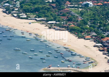 Vista aerea della spiaggia di Nusa Dua Bali Indonesia Foto Stock