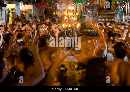 Kecak Dance Performance Ubud Bali Indonesia Foto Stock