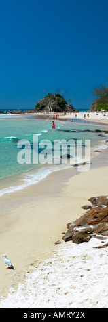 Panorama del Pass e Clarkes spiaggia a Byron Bay Nuova Galles del Sud Australia Foto Stock
