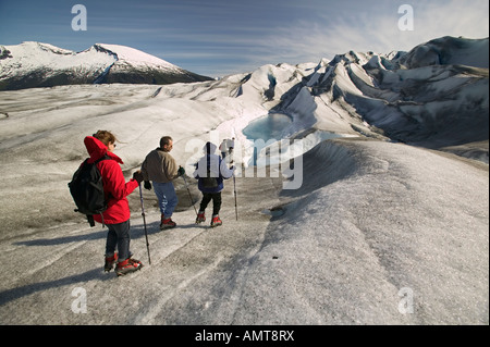 Stati Uniti d'America, Alaska, passaggio interno, Juneau, Tongass National Forest, Taku Glacier, ghiacciaio Heli-Walk (modello rilasciato) Foto Stock