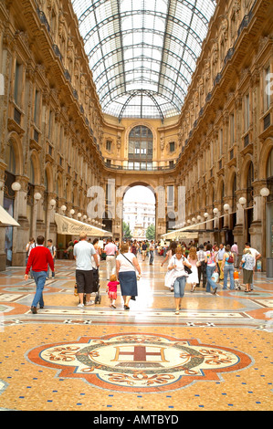 Mosaico in Galleria Vittorio Emanuele II Milano Italia Foto Stock