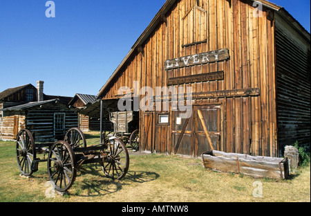 Edificio storico con negozio in Nevada City, Montana, USA Foto Stock