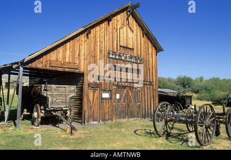 Edificio storico con negozio in Nevada City, Montana, USA Foto Stock