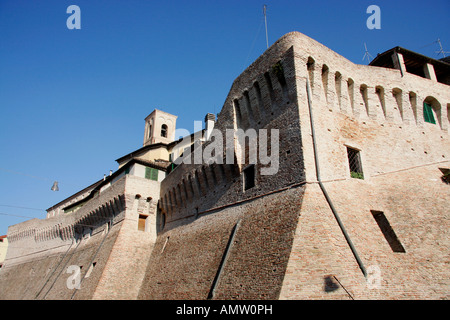 Una sezione medievale della città murata di Jesi.Le Marche Italia Foto Stock