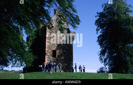 Torre Greenknowe vicino a Gordon Scottish Borders esempio di una buccia fortificato casa torre del XVI secolo Foto Stock