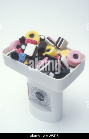 Un assortimento di Candy su piccola scala alimentare Foto Stock