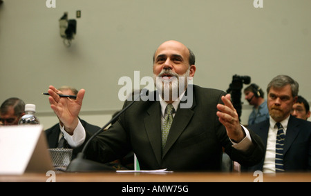 S Ben Bernanke, Presidente del Consiglio di Amministrazione che la Federal Reserve System, Foto Stock