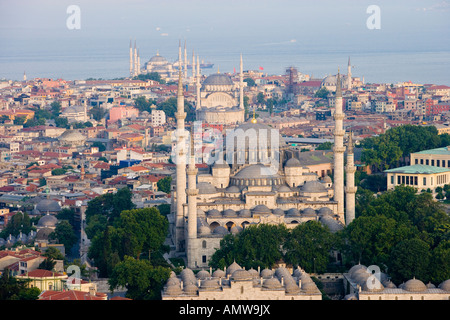 Yeni Cami nuova antenna moschea di Istanbul 2010 Capitale europea della cultura Turchia Foto Stock