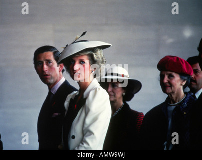 La principessa Diana e il Principe Charles Tour della Galleria Nazionale di Arte . Foto Stock