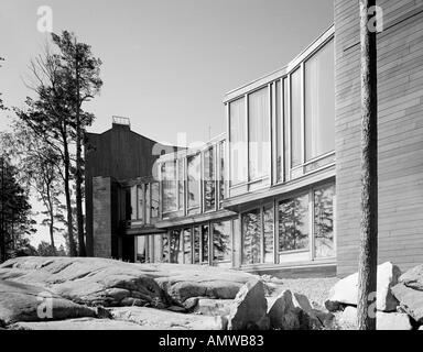 Dipoli centro studentesco, Otaniemi, Helsinki, 1966. Esterno. Architetto: Reima Pietilä e Raili Paateleinen Foto Stock