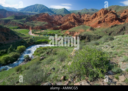 Konorchek Canyon, Tian Shan, Kirghizistan Foto Stock