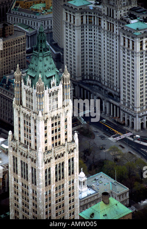 Woolworth Building, New York City, 1913. Esterno. Architetto: Cass Gilbert Foto Stock