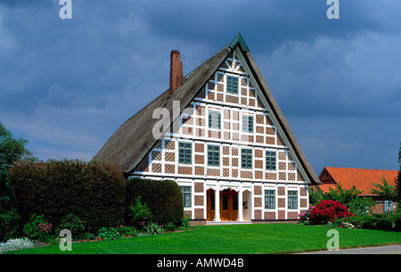 Wegener House, York, Altes Land, vicino ad Amburgo, 1847. Nel complesso esterno. Foto Stock