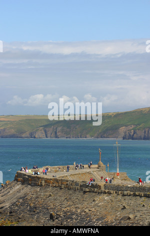 Nuova banchina molo Ceredigion nel Galles Foto Stock