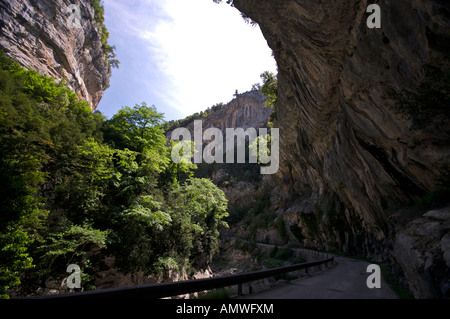 Canyon, canonico de Ansiclo pareti, Parco Nazionale di Ordesa y Monte Perdido, Valle de Vio, Patrimonio Mondiale dell UNESCO Foto Stock