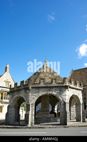 Market Cross Somerton Somerset Inghilterra del xvii secolo piazza con la sua pianta ottagonale Market Cross Foto Stock