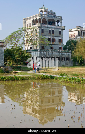 Mingshi Lou Diaolou Yili Villaggio del Kaiping nella provincia di Guangdong in Cina Foto Stock