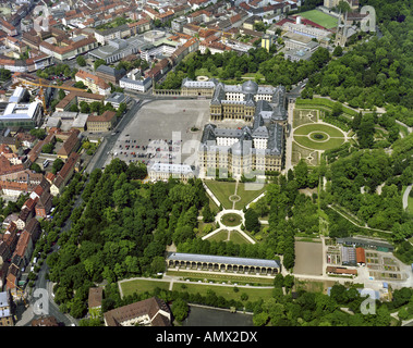 Residenz, il soggiorno e il giardino del palazzo, in Germania, in Baviera, Alta Franconia, Oberfranken, Wuerzburg Foto Stock