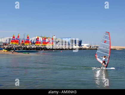 Portland Academy di vela, Weymouth e Portland Academy di vela, Portland Dorset Regno Unito Gran Bretagna, posizione per 2012 Vela olimpica Foto Stock