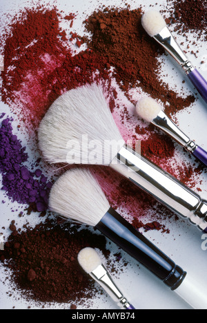 Spazzole cosmetiche Foto Stock