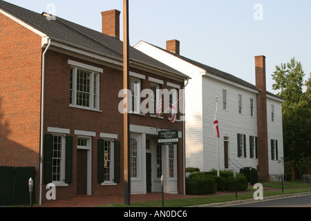 Alabama Madison County, Huntsville, Constitution Village, storia locale, conservazione storica, rievocazione della storia storica, guida, costume, clottina d'epoca Foto Stock